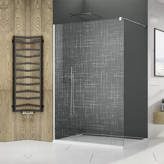 Perete de dus tip Walk-In, cu profil compensator de fixare pe perete, Ronal STR4P Easy Decor Lines Cel mai bun preț