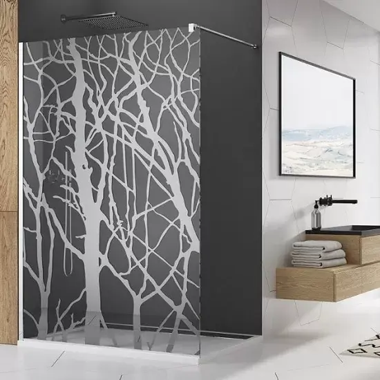 Perete de dus tip Walk-In, cu profil compensator de fixare pe perete, Ronal STR4P Easy Tree Ieftin