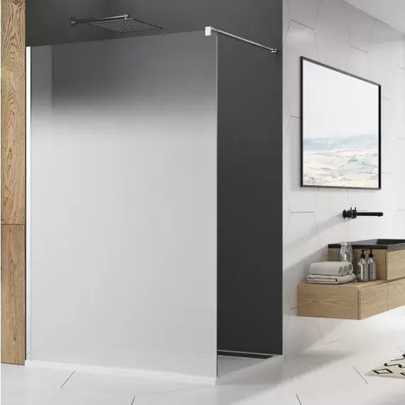 Perete de dus tip Walk-In, cu profil compensator de fixare pe perete, Ronal STR4P Easy Brume Ofertă