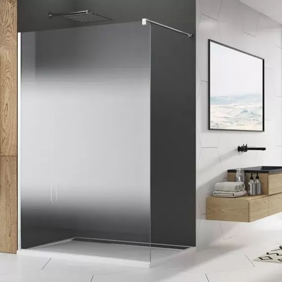 Reducere extra Perete de dus tip Walk-In, cu profil compensator de fixare pe perete, Ronal STR4P Easy Shade