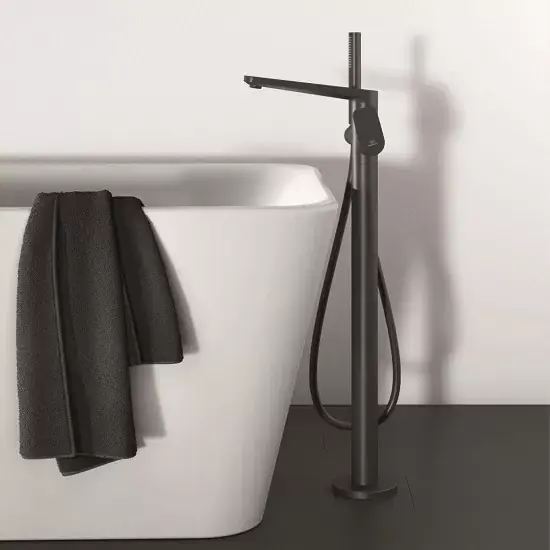 Baterie cada dus freestanding, negru mat (silk black), Ideal Standard Tonic II A6347XG Ofertă de sezon