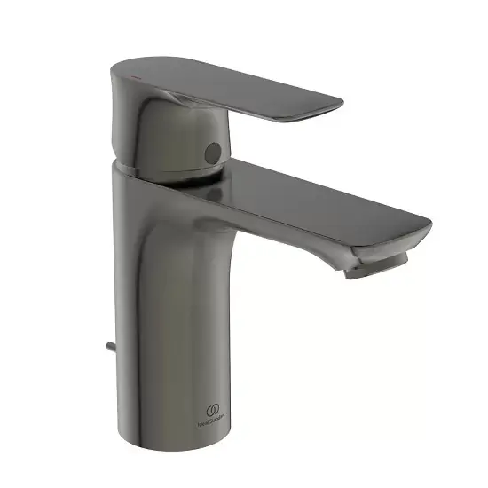 Baterie lavoar monocomanda, cu ventil metalic, gri inchis (magnetic grey PVD), Ideal Standard Connect Air A7021A5 Reducere