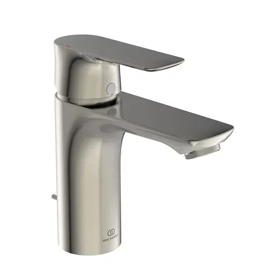 Calitate înaltă Baterie lavoar monocomanda, cu ventil metalic, gri metalic (silver storm PVD), Ideal Standard Connect Air A7021GN