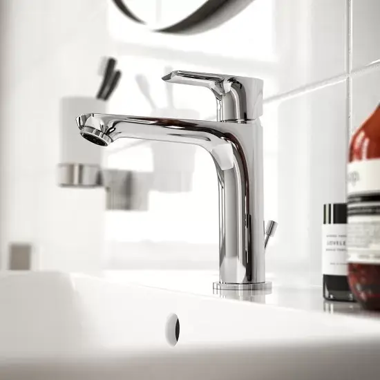 Baterie lavoar monocomanda, tip Grande, subtire, cu ventil, crom, Ideal Standard Connect Air A7012AA Nu rata