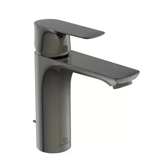 Ofertă de sezon Baterie lavoar monocomanda, tip Grande, cu ventil, gri inchis (magnetic grey PVD), Ideal Standard Connect Air A7053A5