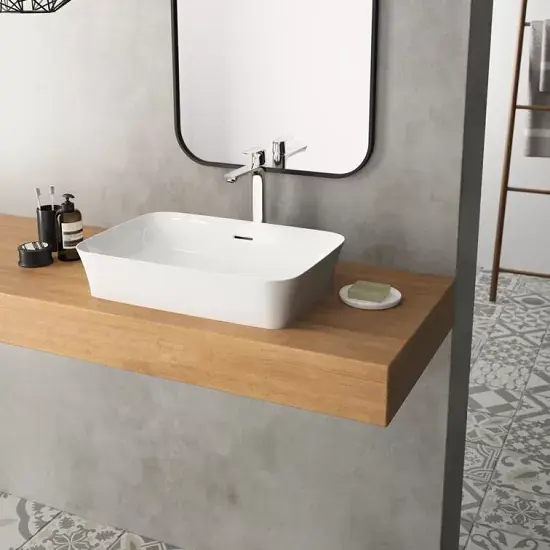 Baterie lavoar monocomnada, tip Vessel, subtire, cu ventil, crom, Ideal Standard Connect Air A7025AA Chilipir