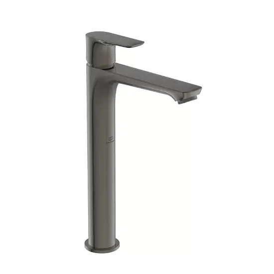 Baterie lavoar monocomnada, tip Vessel, subtire, fara ventil, gri inchis (magnetic grey PVD), Ideal Standard Connect Air A7027A5 Premium