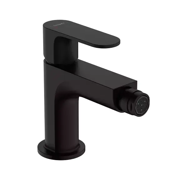Lichidare de stoc Baterie bideu monocomanda, cu ventil pop-up, negru mat (matt black), Hansgrohe Rebris E 72210670