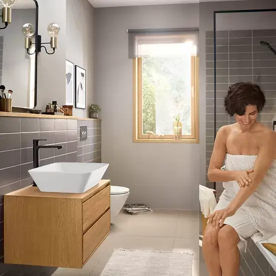 Cumpără acum Baterie lavoar monocomanda inalta, CoolStart, cu ventil pop-up, negru mat (matt black), Hansgrohe Rebris E 72581670