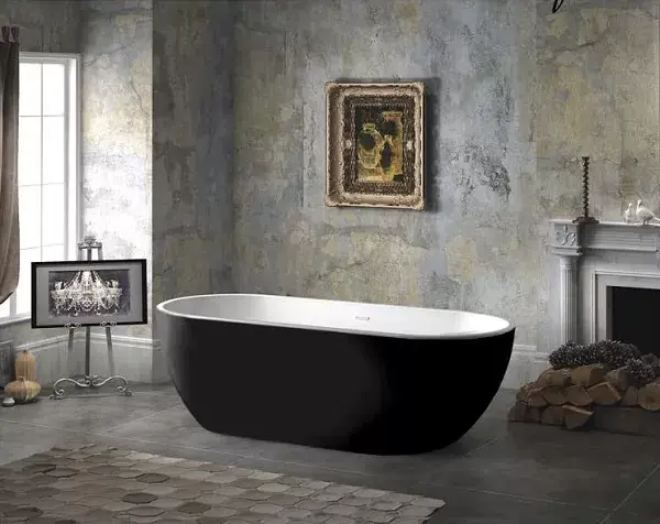 Cada de baie freestanding 170 cm, ovala, Florida Aura Black WS218BL-170 Cumpără acum