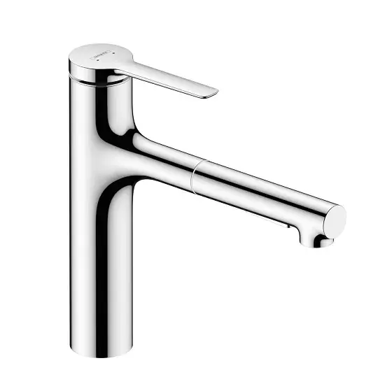 Baterie de bucatarie monocomanda 160, cu dus extractibil 2 jet, crom, Hansgrohe Zesis M33 74801000 Premium
