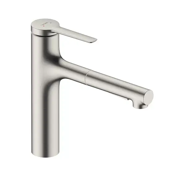 Baterie de bucatarie monocomanda 160, cu dus extractibil 2 jet, inox (Stainless Steel), Hansgrohe Zesis M33 74801800 Disponibil imediat