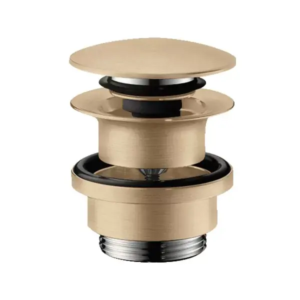 Ventil lavoar si bideu push-open, bronz satinat (brushed bronze), Hansgrohe 50100140 Noutate