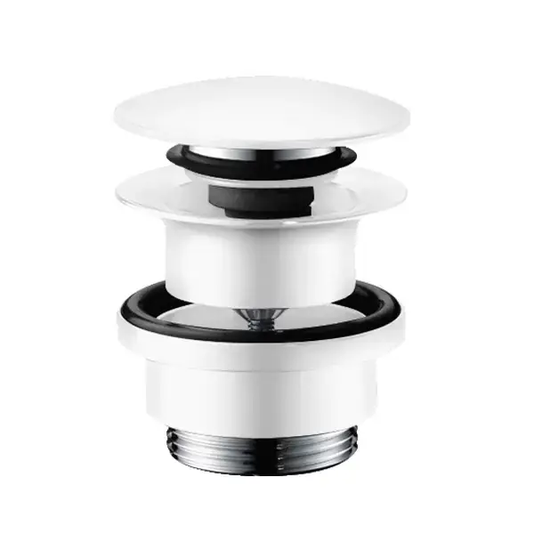 Ventil lavoar si bideu push-open, alb mat (matt white), Hansgrohe 50100700 Nu rata