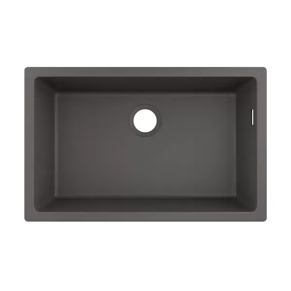 Popular Chiuveta bucatarie SilicaTec S510-U660, montaj sub blat, gri inchis (stone grey), Hansgrohe 43432290