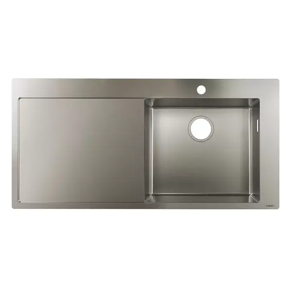 Bestseller Chiuveta bucatarie S715-F450, o cuva, scurgere stanga, otel inoxidabil, Hansgrohe 43306800