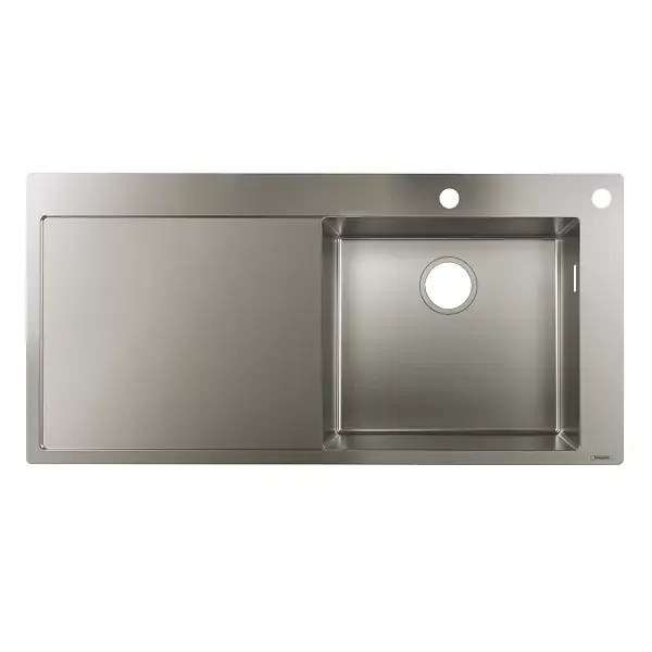 Chiuveta bucatarie S717-F450, o cuva, scurgere stanga, otel inoxidabil, Hansgrohe 43307800 Ofertă