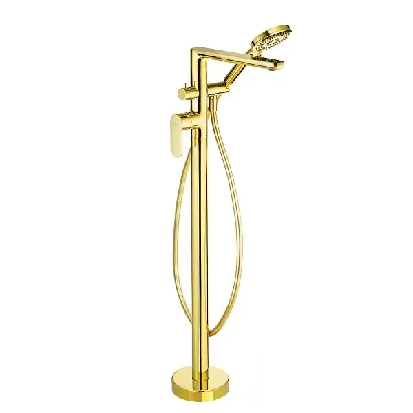 Doar azi Baterie cada dus freestanding, cu set de dus, auriu, Deante Alpinia BGA_Z17M