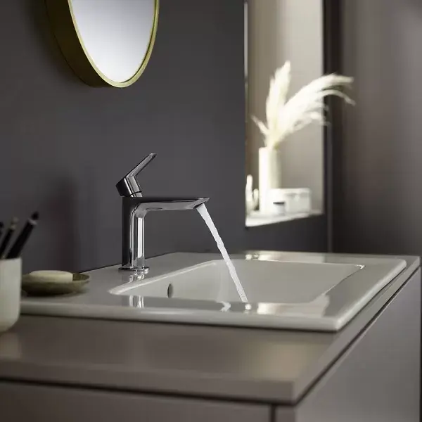 Lichidare de stoc Baterie lavoar monocomanda 110, cu ventil push-open, crom, Hansgrohe Logis 71252000