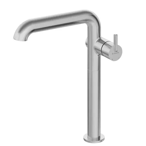 Ofertă de sezon Baterie lavoar monocomanda inalta, cu pipa dreptunghiulara, fara ventil, crom periat, Deante Silia BQS_F24K