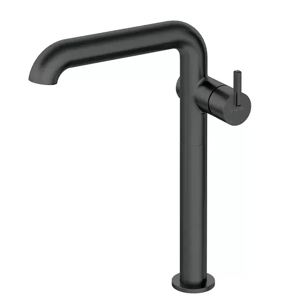 Discount Baterie lavoar monocomanda inalta, cu pipa dreptunghiulara, fara ventil, negru mat, Deante Silia BQS_N24K