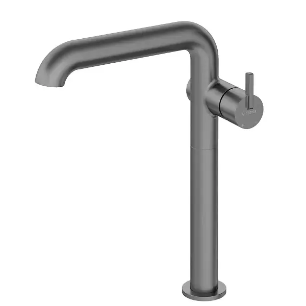 Baterie lavoar monocomanda inalta, cu pipa dreptunghiulara, fara ventil, antracit mat, Deante Silia BQS_D24K Reducere extra