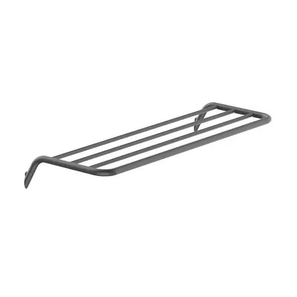Plată sigură Suport canelat prosop 60 cm, montaj pe perete, antracit mat, Deante Silia ADI_D531