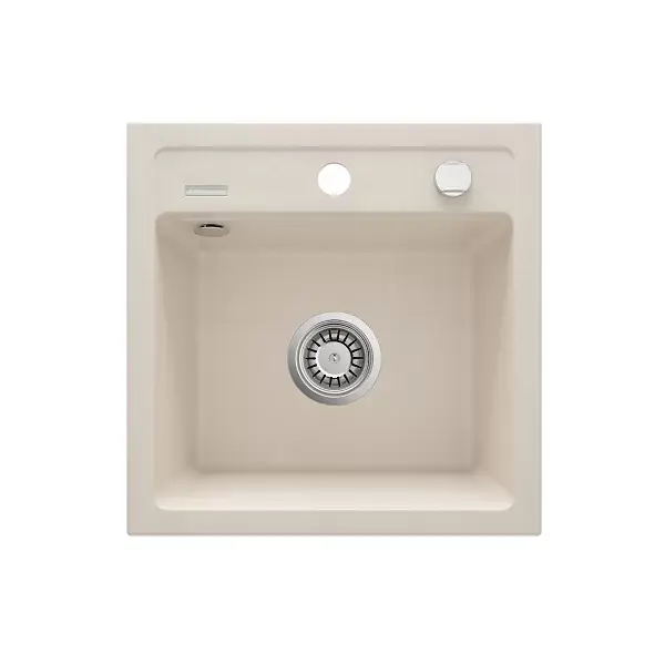 Nu rata Chiuveta bucatarie granit 44x44 cm, cu o cuva, beige mat, Deante Zorba ZQZ_5103