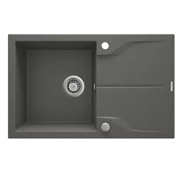Super ofertă Chiuveta bucatarie granit 78x49 cm, cu o cuva si picurator, antracit metalic, Deante Andante ZQN_T113