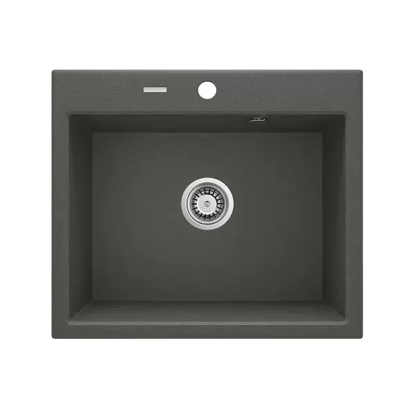 Cumpără online Chiuveta bucatarie granit 60x52 cm, cu o cuva, antracit metalic, Deante Andante ZQN_T103