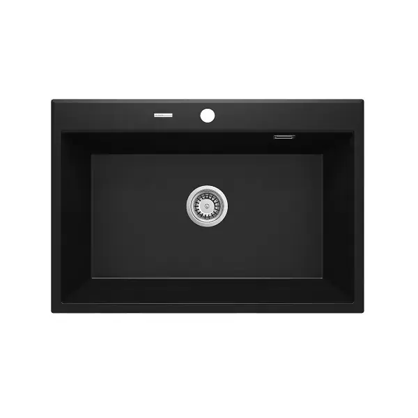 Preferatul clienților Chiuveta bucatarie granit 70x52 cm, cu o cuva, negru mat, Deante Eridan ZQE_N103