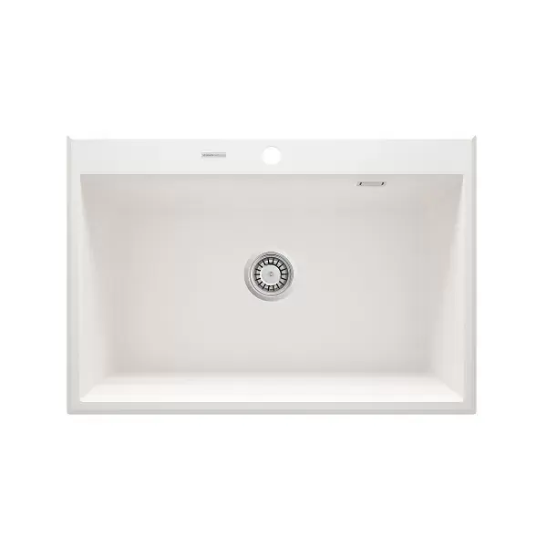 Chiuveta bucatarie granit 70x52 cm, cu o cuva, alabastru mat, Deante Eridan ZQE_A103 Ofertă exclusivă