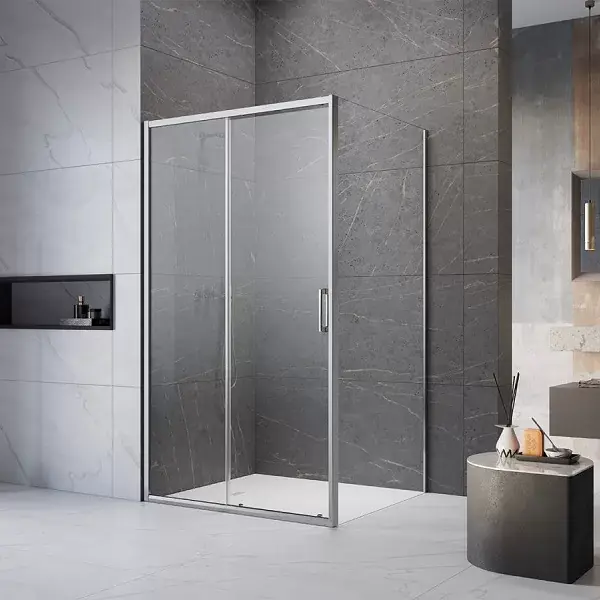 Cabina de dus rectangulara, cu usa culisanta, crom lucios, Radaway Premium Pro KDJ Ofertă exclusivă