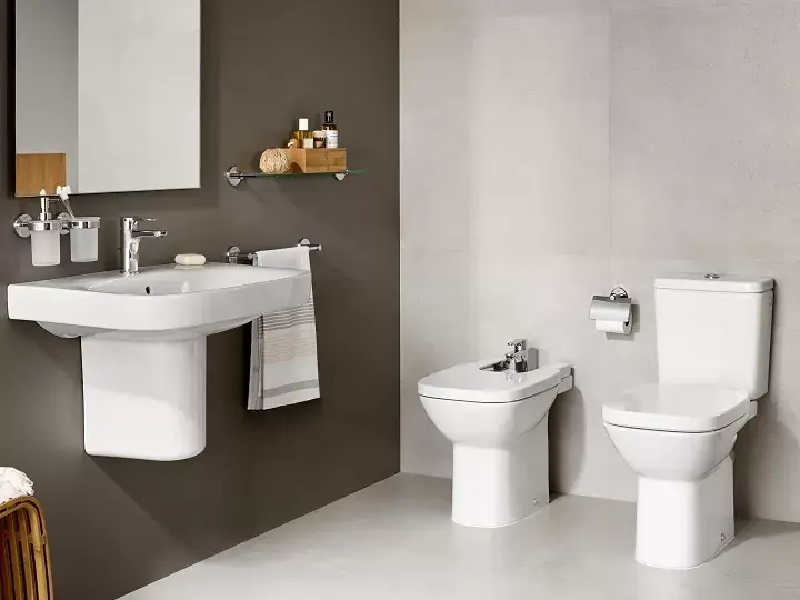 Set vas wc Rimless, cu rezervor alimentare laterala, Roca Debba Square 34299L000+341990000 Ofertă limitată