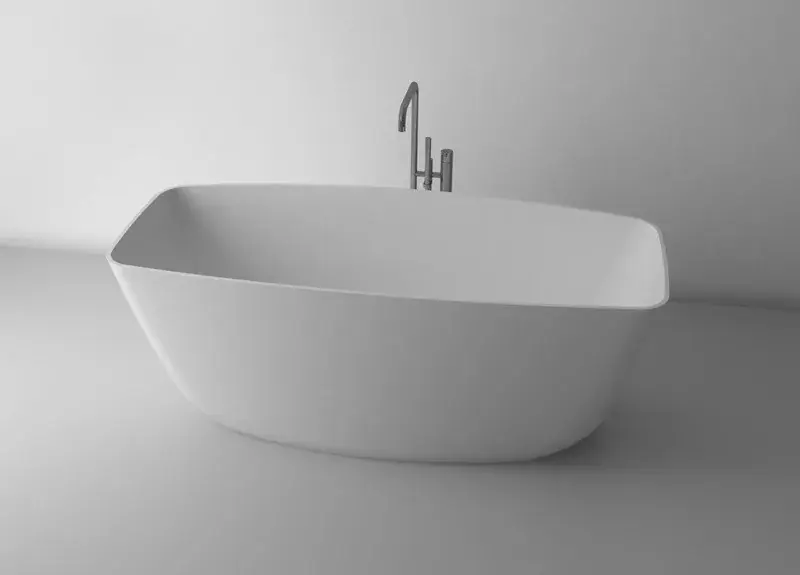 Cada de baie freestanding, marmura compozit, alb mat, Cast Marble Monza MRM630456161133 Cel mai vândut