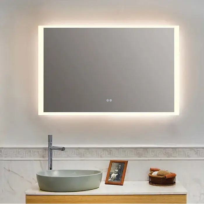 Cumpără acum Oglinda dreptunghiulara, iluminare LED si dezaburire, 120x75 cm, Fluminia Rodin 120, ML4-120