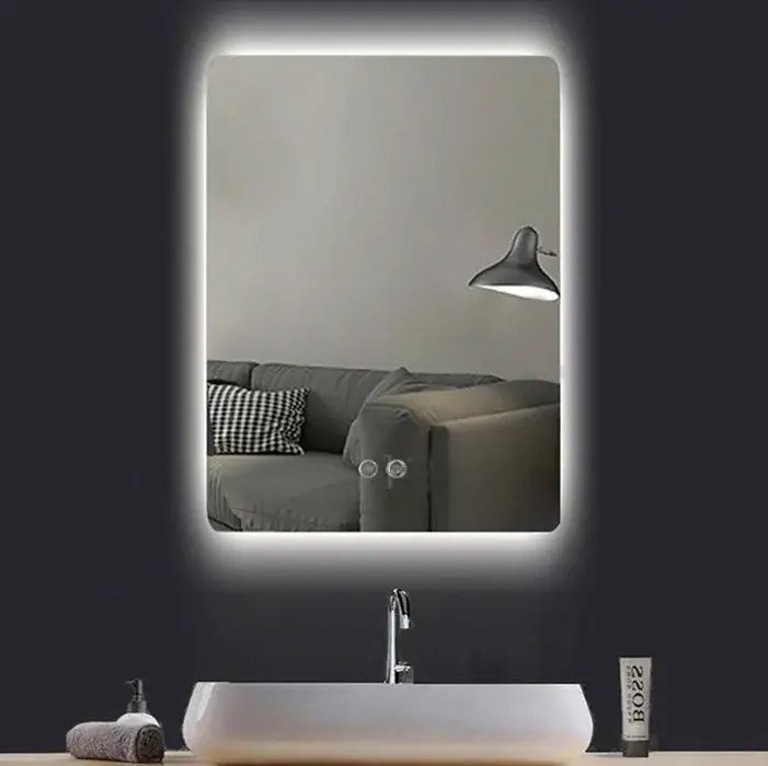 Cel mai bun preț Oglinda dreptunghiulara, iluminare LED, dezaburire, 60x80 cm, Fluminia Verona-60, L6800R-60