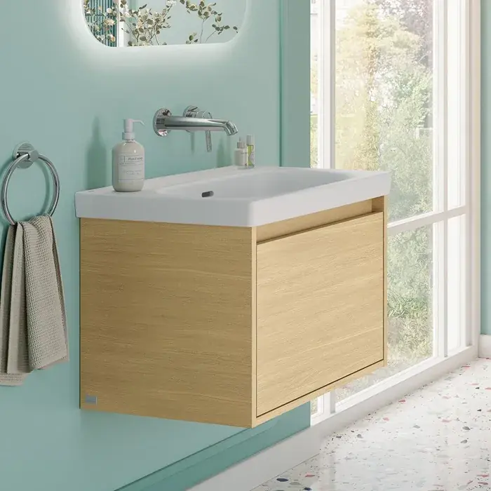 Preț promoțional Set Mobilier de baie cu lavoar ceramic, stejar nordic, Villeroy & Boch Skyla C78300VJ+5A515501
