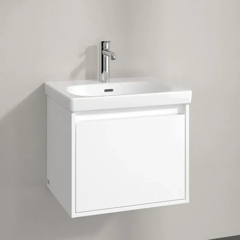 Reducere extra Set Mobilier de baie cu lavoar ceramic, alb lucios, Villeroy & Boch Skyla C78300VE+5A515501