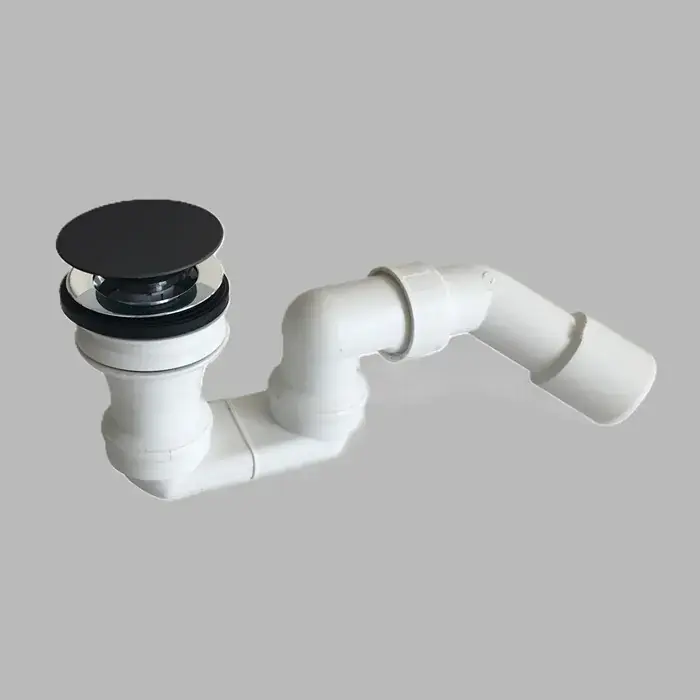 Reducere extra Sifon pentru cada de baie, fara preaplin, push-open, negru mat (Black Matt), Villeroy & Boch U90952033