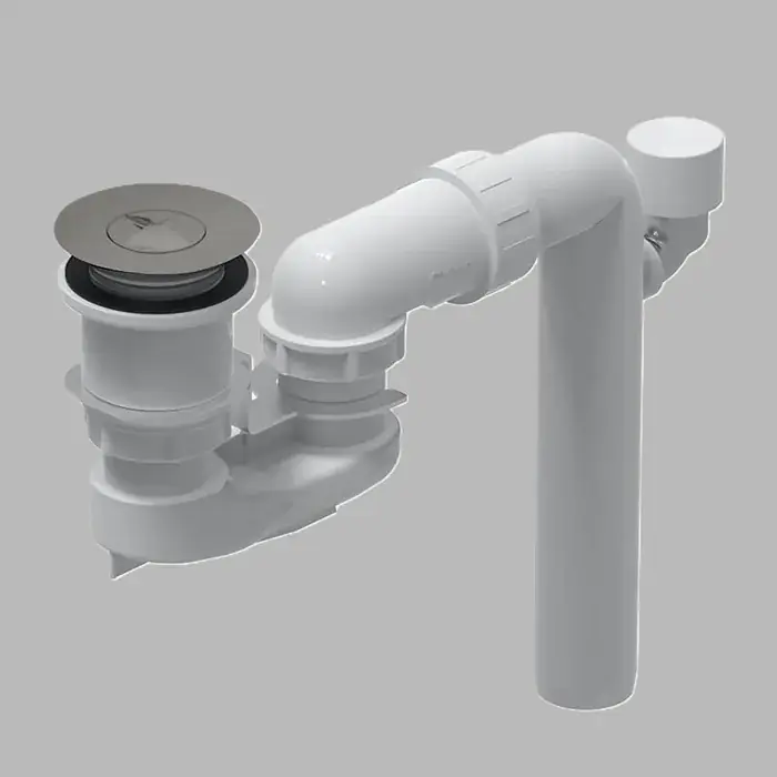 Set de scurgere cu functie de preaplin, pentru cada fara preaplin, gri mat (Matt Grey), Villeroy & Boch ViFlow U9095303S Preț promoțional