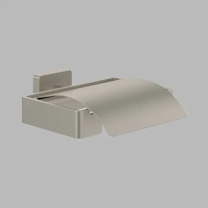 Reducere Suport hartie igienica, cu capac, nichel periat (Brushed Nickel Matt), Villeroy & Boch Elements Striking TVA15201300064