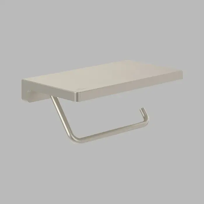 Cumpărături sigure Suport hartie igienica, cu raft, nichel periat (Brushed Nickel Matt), Villeroy & Boch Elements Striking TVA15202300064