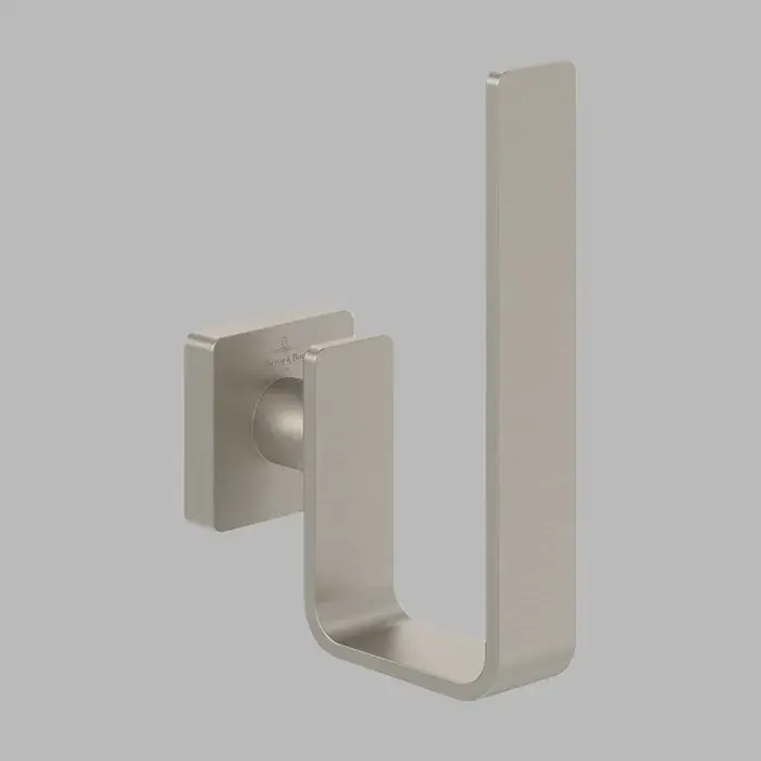 Suport de rezerva, pentru rola de hartie igienica, nichel periat (Brushed Nickel Matt), Villeroy & Boch Elements Striking TVA15201500064 Ofertă de sezon