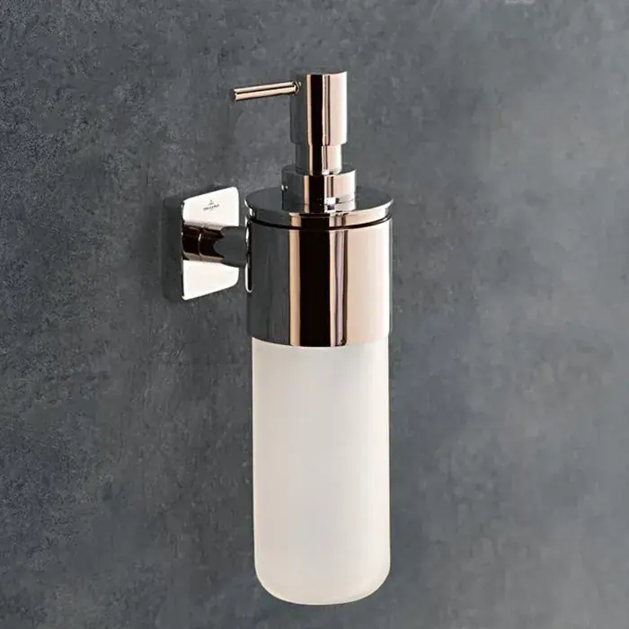 Dozator sapun lichid, cu suport metalic, crom lucios, Villeroy & Boch Elements Striking TVA15200700061 Livrare expres