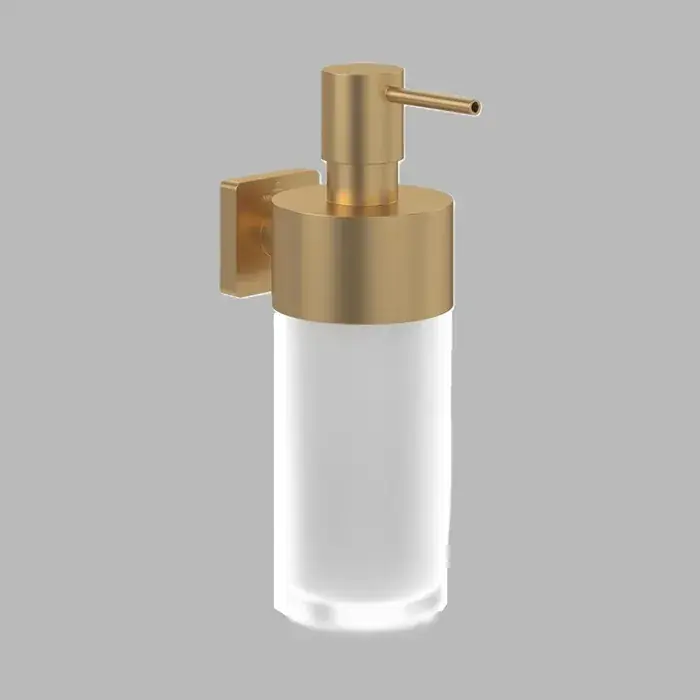 Dozator sapun lichid, cu suport metalic, auriu periat (Brushed Gold), Villeroy & Boch Elements Striking TVA15200700076 Livrare expres