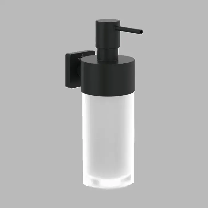 Popular Dozator sapun lichid, cu suport metalic, negru mat (Matt Black), Villeroy & Boch Elements Striking TVA152007000K5