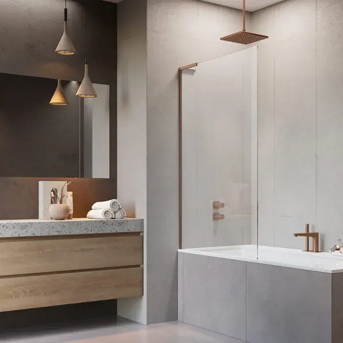 Paravan pentru cada de baie, cupru periat, Radaway Modo SL Brushed Copper PNJ II Cumpărături sigure