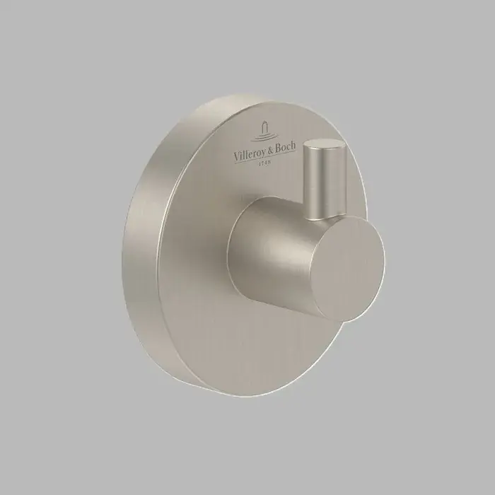 Cuier simplu baie, fixare ascunsa, nichel periat (Brushed Nickel Matt), Villeroy & Boch Elements Tender TVA15101100064 Cumpără online