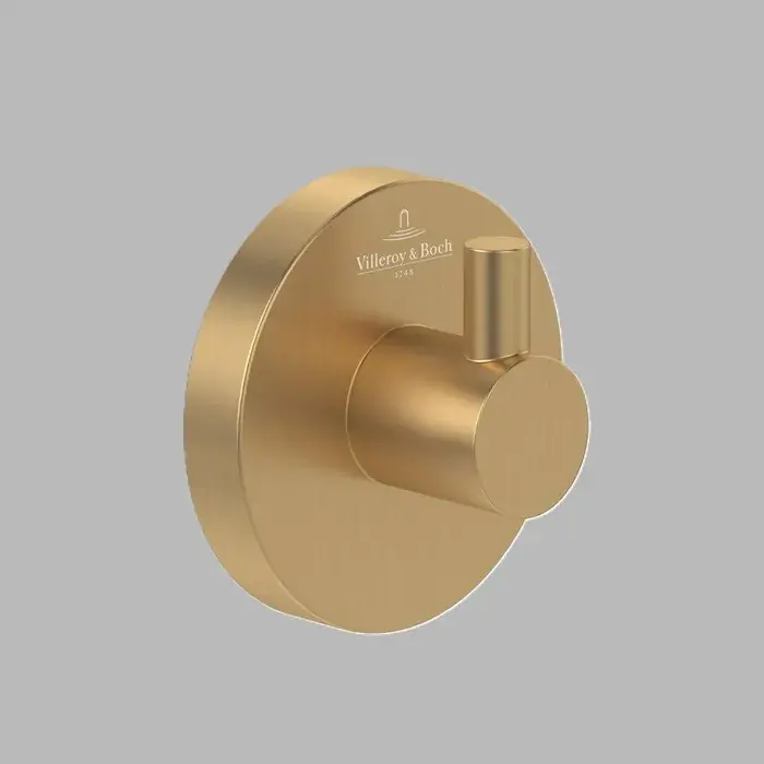 Cuier simplu baie, fixare ascunsa, auriu periat (Brushed Gold), Villeroy & Boch Elements Tender TVA15101100076 Reducere de preț